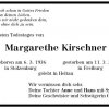 Kirschner Margarethe 1936-2008Todesanzeige